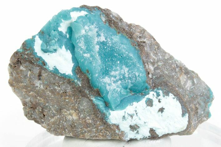 Sparkling Druzy Quartz on Chrysocolla - DR Congo #366171